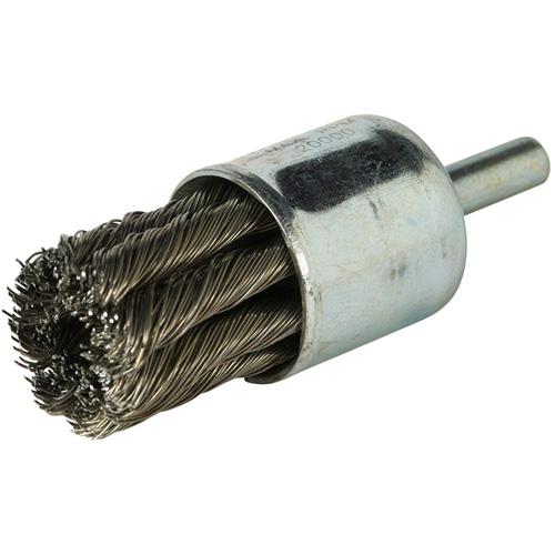 Stem Mounted Knotted Wire Brush, 1" Dia. x 1/4" Arbor Seaboard Timber Mart