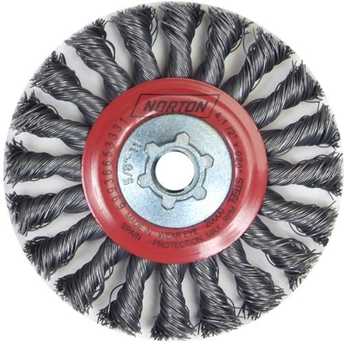Roue compl&egrave;te de c&acirc;ble de torsion, Dia. 4", Fils 0,02", Arbre 5/8"-11, Acier Seaboard Timber Mart
