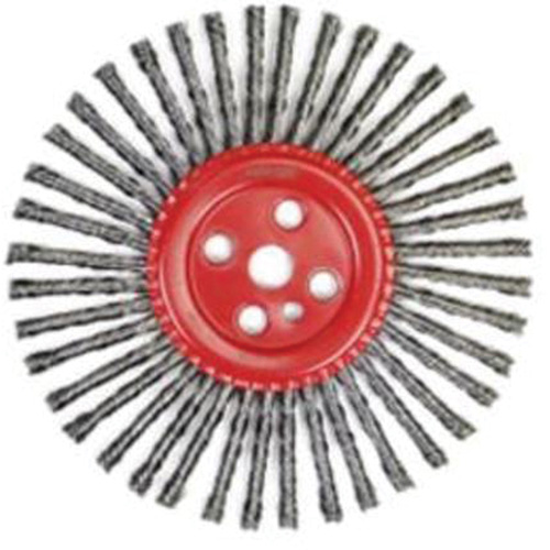 Stringer Bead Knot Wire Brush, 12" Dia., 0.035" Fill, 1" Arbor, Steel Seaboard Timber Mart
