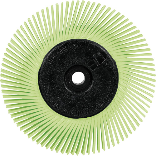 Scotch-Brite Type A Precision Radial Bristle Brush PN-RB with Adapter, Ceramic, 50+ Grit, 6" Dia. Seaboard Timber Mart