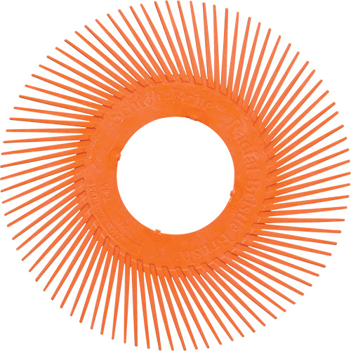 Brosse radiale en soies de pr&eacute;cision type A PN-RB sans adaptateur Scotch-Brite , C&eacute;ramique, Grain 80+, 6" dia. Seaboard Timber Mart