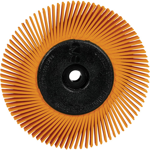 Scotch-Brite Type A Precision Radial Bristle Brush PN-RB with Adapter, Ceramic, 80+ Grit, 6" Dia. Seaboard Timber Mart