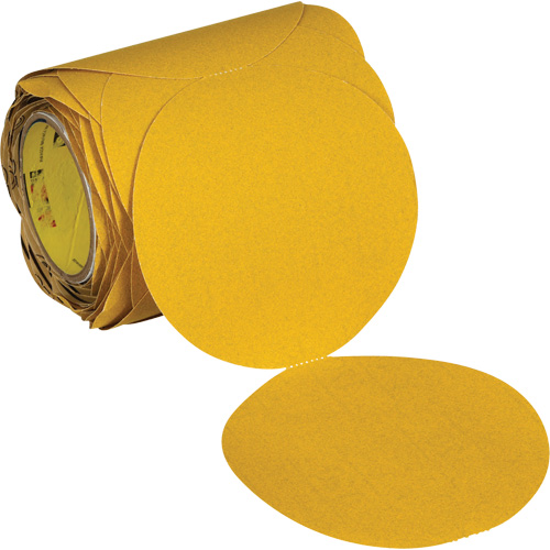 Disque abrasif dor&eacute; en rouleau Stikit 09312, 6" dia., Grain 120, Oxyde d'aluminium Seaboard Timber Mart