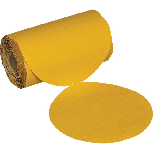 Disque abrasif dor&eacute; en rouleau Stikit 09316, 6" dia., Grain 240, Oxyde d'aluminium Seaboard Timber Mart