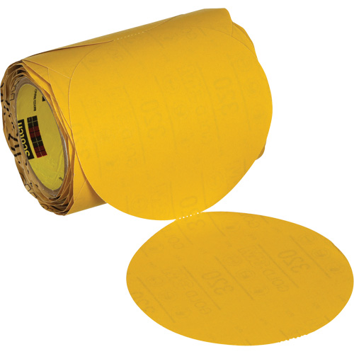 Disque abrasif dor&eacute; en rouleau Stikit 09317, 6" dia., Grain 320, Oxyde d'aluminium Seaboard Timber Mart