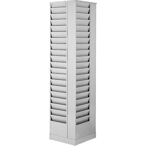 Pr&eacute;sentoirs, Rotatif, 80 fentes, Acier, 14-1/8" la x 14-1/8" p x 66" h Seaboard Timber Mart