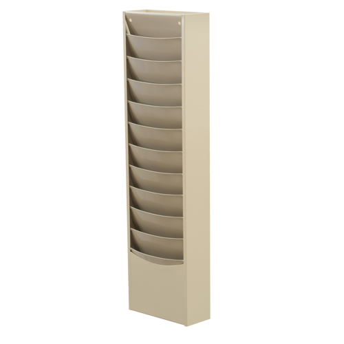 Pr&eacute;sentoirs, Stationnaire, 11 fentes, Acier, 9-3/4" la x 4-1/8" p x 36" h Seaboard Timber Mart