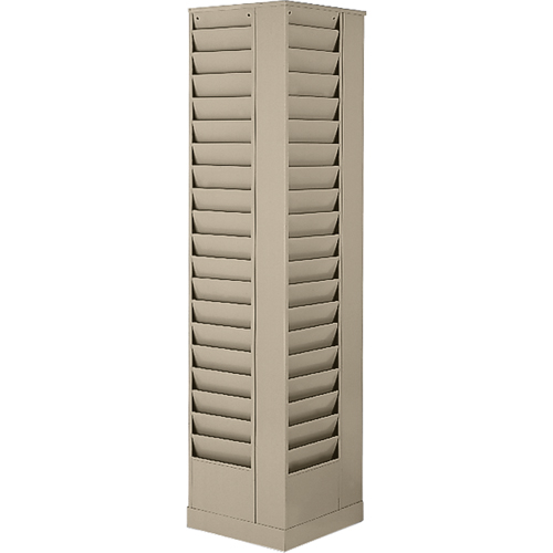 Literature Storage Racks, Rotating, 23 Slots, Steel, 14-1/8" W x 14-1/8" D x 66" H Seaboard Timber Mart