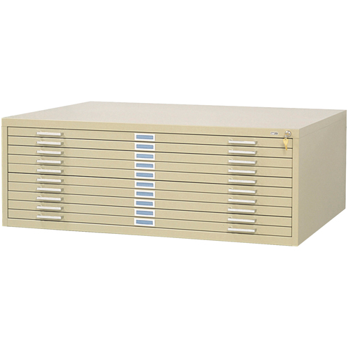Classeurs en acier pour plans, 10 Tiroirs, 46-3/8" la x 35-3/8" p x 16-1/2" h Seaboard Timber Mart