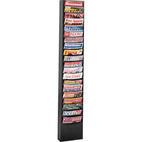 Pr&eacute;sentoirs, Stationnaire, 20 fentes, Acier, 13-1/8" la x 4-1/8" p x 58 1/2" h Seaboard Timber Mart
