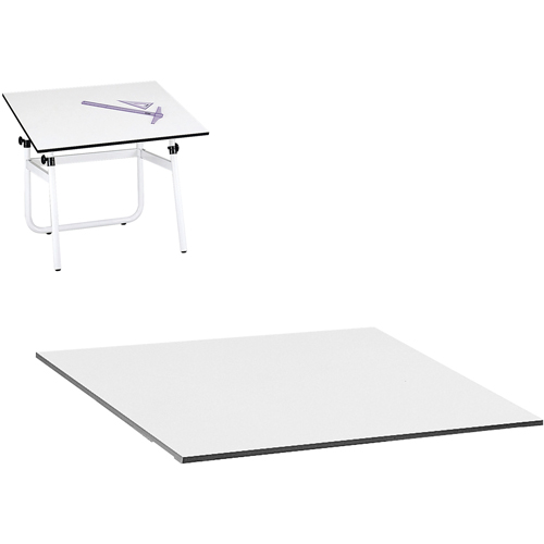 Table Top for Vista Adjustable Drawing Table, 48" W x 3/4" H, White Seaboard Timber Mart