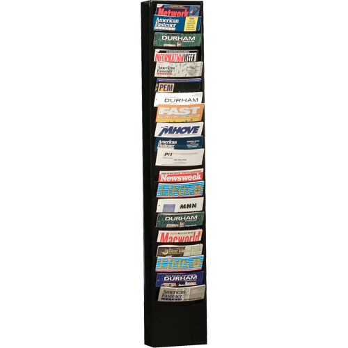 Pr&eacute;sentoirs, Stationnaire, 20 fentes, Acier, 9-3/4" la x 4-1/8" p x 58" h Seaboard Timber Mart