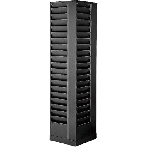 Literature Storage Racks, Rotating, 92 Slots, Steel, 14-1/8" W x 14-1/8" D x 66" H Seaboard Timber Mart