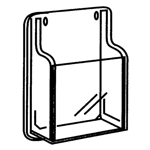 Literature Displays, Wall Mount, 9 Slots, Plastic, 30" W x 2" D x 36-7/8" H Seaboard Timber Mart