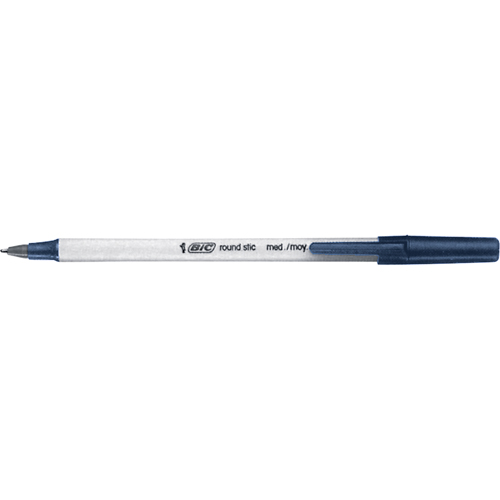 Stylo &agrave; bille Bic Round Stic, Bleu, 0,8 mm Seaboard Timber Mart