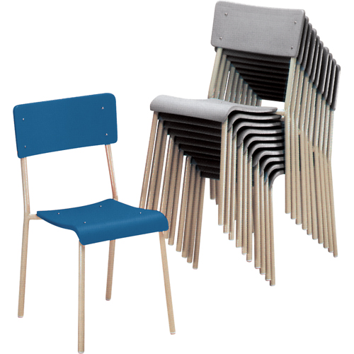 Chaises empilables Ventura, Polypropyl&egrave;ne, Gris Seaboard Timber Mart