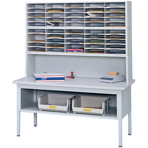 E-z Sort&reg; Mailroom Furniture-sorting Tables With Shelf-base Table With Shelf, 60" W x 28" D x 36" H, Laminate Seaboard Timber Mart