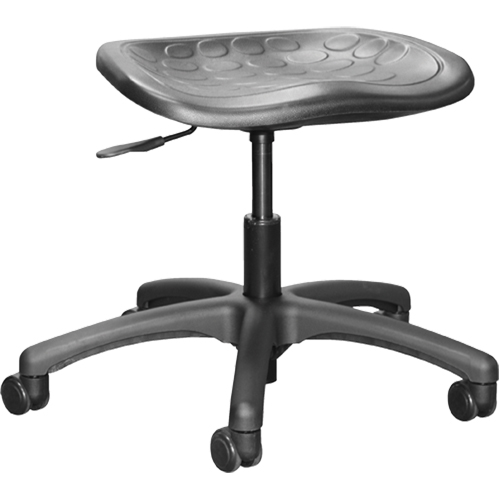 Tabourets industriels ergonomiques Shoptech, Mobile, Ajustable, 16" - 21-1/2", Polyur&eacute;thane Si&egrave;ge, Noir Seaboard Timber Mart