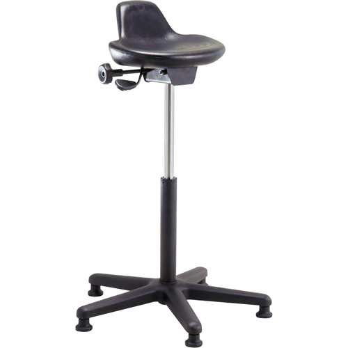 Tabourets Industriels Ergonomiques Shoptech, Position assise/debout, Ajustable, 21" - 31", Polyur&eacute;thane Si&egrave;ge, Noir Seaboard Timber Mart