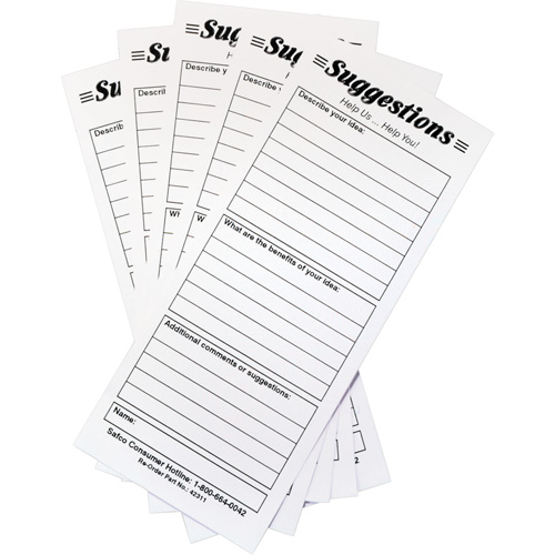 Boîtes &agrave; suggestions - Cartes de suggestions, 25 cartes/pqt Seaboard Timber Mart