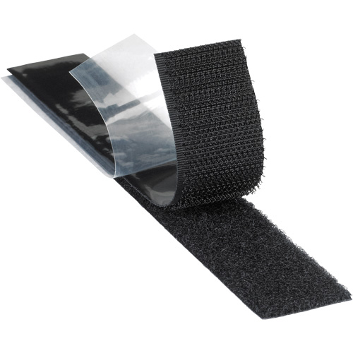 Plasticizer Resistant Fastener, Loop, 50 yds x 2", Adhesive, Black Seaboard Timber Mart