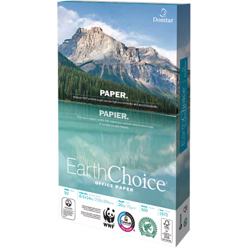 EarthChoice&reg; Office Paper, FSC, 8-1/2" x 14", 20 lbs., White Seaboard Timber Mart