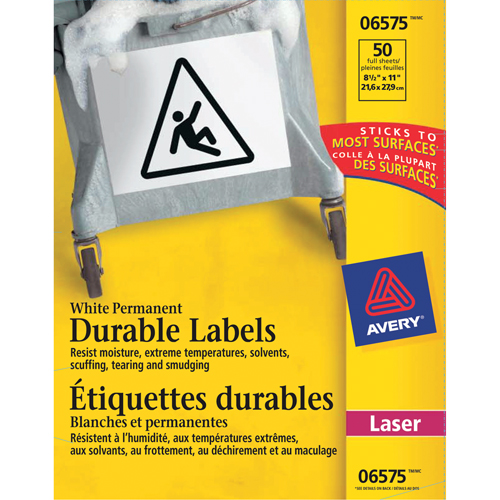 TrueBlock Labels, Polyester, 11" L x 8.5" H, White Seaboard Timber Mart