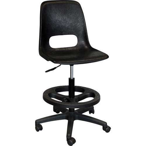 800 Series Classroom Stool with Back, Mobile, Adjustable Height, 250 lbs. Capacity Seaboard Timber Mart