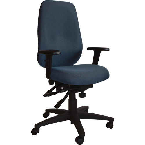 Chaises ergonomiques de s&eacute;rie petite Cierra, Tissu, Bleu, Capacit&eacute; 300 lb Seaboard Timber Mart