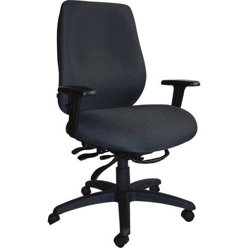 Chaises ergonomiques robustes Cierra , Tissu, Noir, Capacit&eacute; 400 lb Seaboard Timber Mart