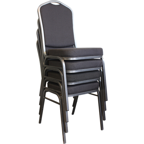 Stacking Chairs, Fabric, 37" High, 275 lbs. Capacity, Black Seaboard Timber Mart