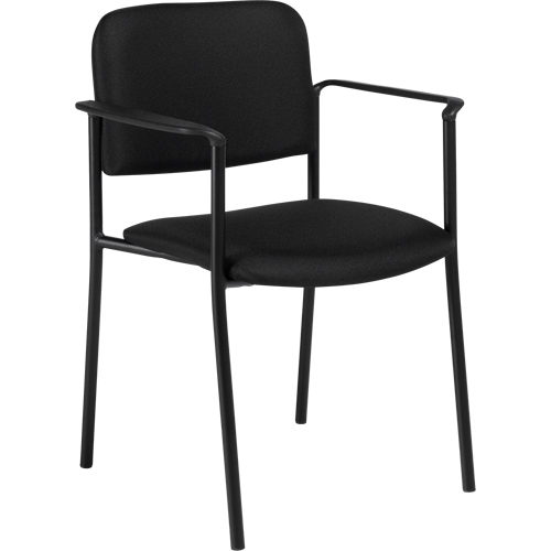 Stacking Chairs, Fabric, 32" High, 300 lbs. Capacity, Black Seaboard Timber Mart
