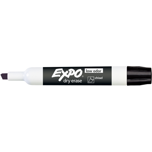 Expo&reg; Whiteboard Marker - Black, Black, Chisel Tip Seaboard Timber Mart