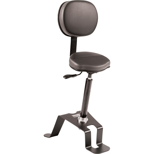 TA300 Ergonomic Sit/Stand Chair, Sit/Stand, Vinyl Seat, Black Seaboard Timber Mart
