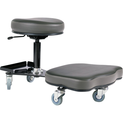 Chaise ergonomique Flex, Vinyle, Noir/gris Seaboard Timber Mart