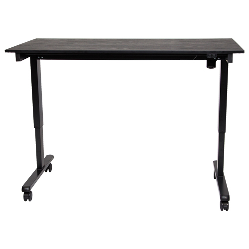 Adjustable Stand-Up Desk, Stand-Alone Desk, 45-1/4" H x 29-1/2" D, Black Seaboard Timber Mart
