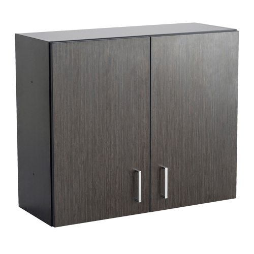 Armoire modulaire murale, 30" h x 36" la x 15" p, 1 tablettes, M&eacute;lamine, Nuit d'Asie/noir Seaboard Timber Mart