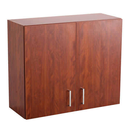 Armoire modulaire murale, 30" h x 36" la x 15" p, 1 tablettes, M&eacute;lamine, Acajou Seaboard Timber Mart