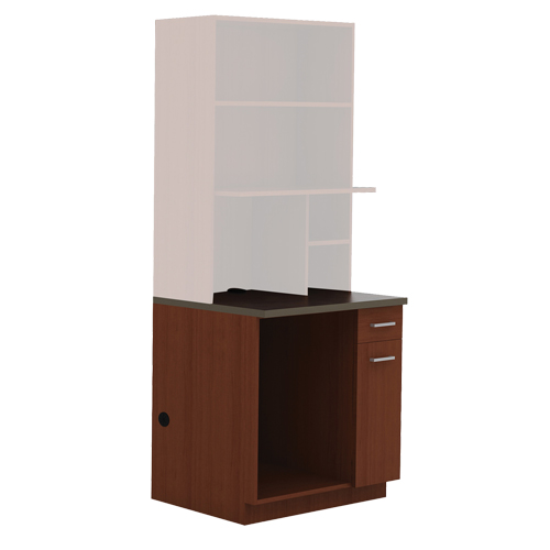 Modular Cabinet, Melamine, 39" H x 36" W x 25" D, Mahogany Seaboard Timber Mart