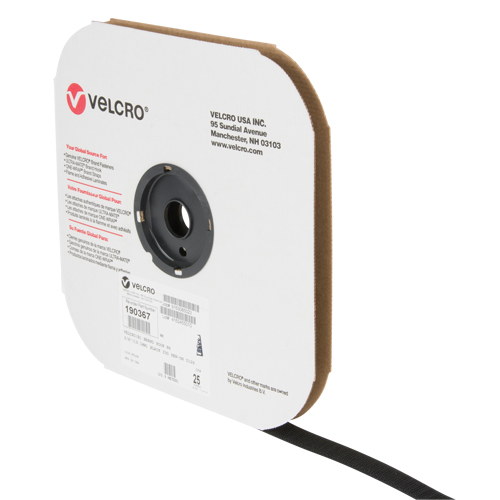 Ruban d'attaches, Crochet, 25 vg x 3/4", Cousu, Noir Seaboard Timber Mart