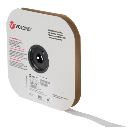 Ruban d'attaches, Crochet, 25 vg x 1", Cousu, Blanc Seaboard Timber Mart