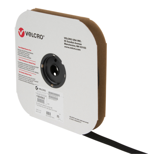 Ruban d'attaches, Crochet, 25 vg x 1", Cousu, Noir Seaboard Timber Mart