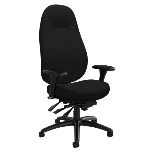 Chaise confortable &agrave; dos &eacute;lev&eacute;, Polyester, Noir, Capacit&eacute; 300 lb Seaboard Timber Mart