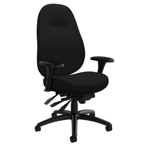 Chaise confortable &agrave; dos moyen, Polyester, Noir, Capacit&eacute; 300 lb Seaboard Timber Mart