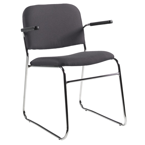 Chair, Fabric, 30" High, 200 lbs. Capacity, Black Seaboard Timber Mart
