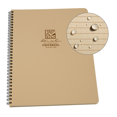 Side-Spiral Notebook, Soft Cover, Tan, 64 Pages, 4-5/8" W x 7" L Seaboard Timber Mart