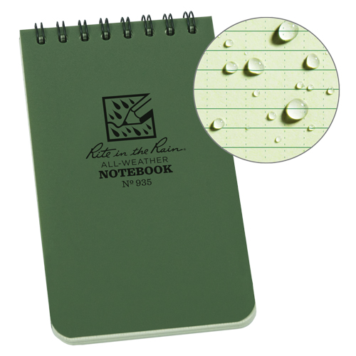 Pocket Top-Spiral Notebook, Soft Cover, Green, 100 Pages, 3" W x 5" L Seaboard Timber Mart