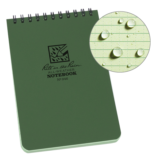 Pocket Top-Spiral Notebook, Soft Cover, Green, 100 Pages, 4" W x 6" L Seaboard Timber Mart