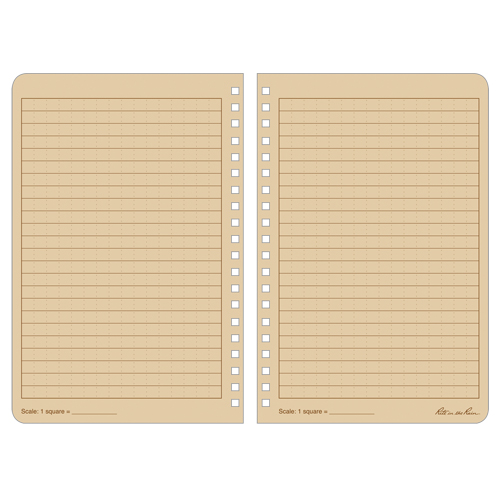 Side-Spiral Notebook, Soft Cover, Tan, 64 Pages, 4-5/8" W x 7" L Seaboard Timber Mart