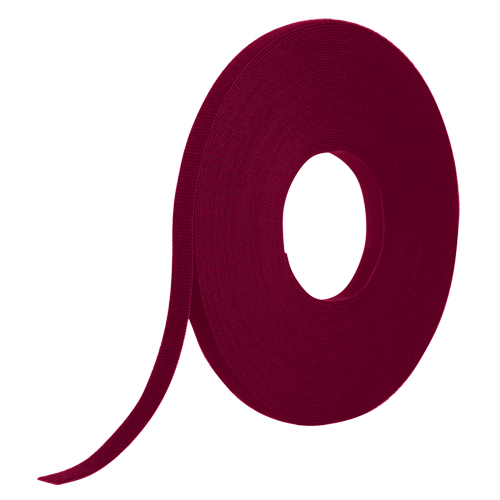 One-Wrap&reg; Fire-Retardant Fastener Tape, Hook & Loop, 25 yds x 1/2", Self-Grip, Cranberry Seaboard Timber Mart